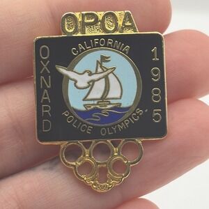 1985 Oxnard California Police Olympics OPOA Lapel Hat Pin